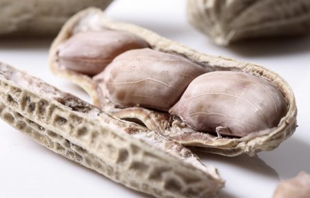 Open cracked peanut.