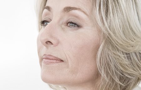 Middle-aged woman´s face.