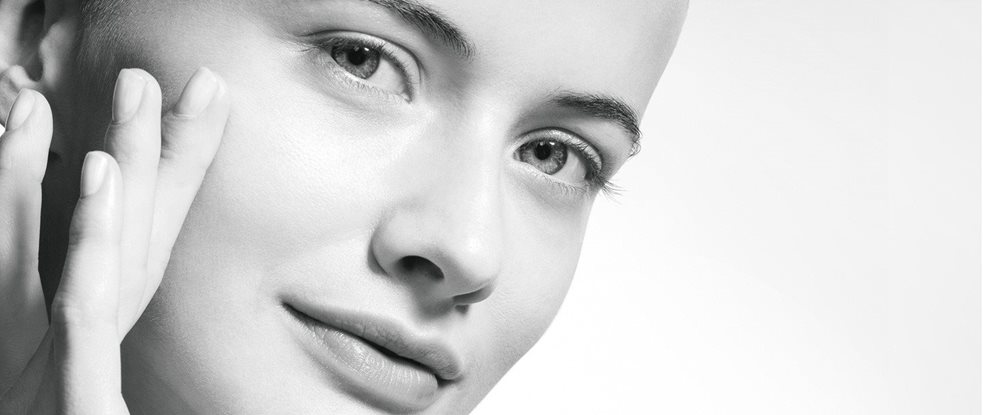 Woman’s face with sensitive and dehydrated skin